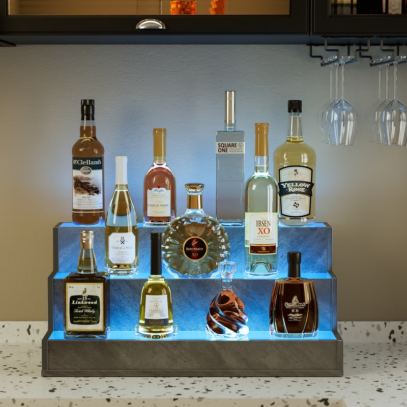 BO2 LED Lighted Liquor Bottle Display Rack | FLEXIMOUNTS