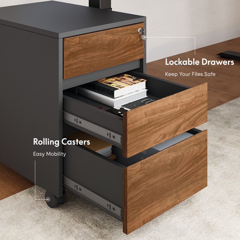 FlexiSpot Mobile File Cabinet with Drawers | Home Office Storage