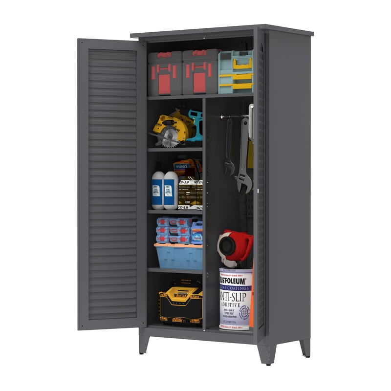 Metal Tool Storage Cabinet, with Ample Storage Space for Garage