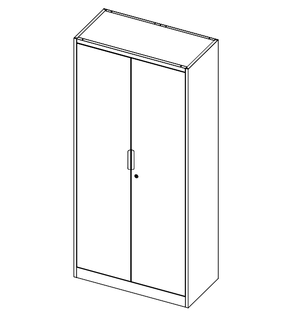 SC1B Basic Metal Garage Storage Cabinet with 4 Adjustable Shelves