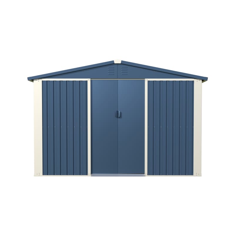 FLEXIMOUNTS Large Metal Outdoor Storage Shed 8.6ft x 6.3ft
