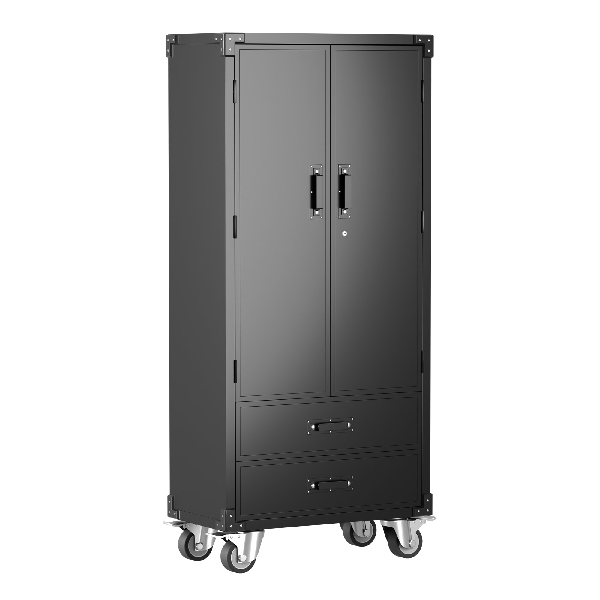 FLEXIMOUNTS Premium Garage Storage Cabinet with 2 Doors and 2 Drawers