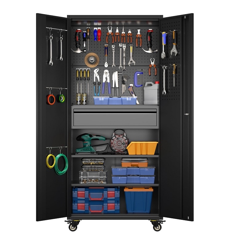 Premium Metal Garage Storage Cabinet with Drawers and