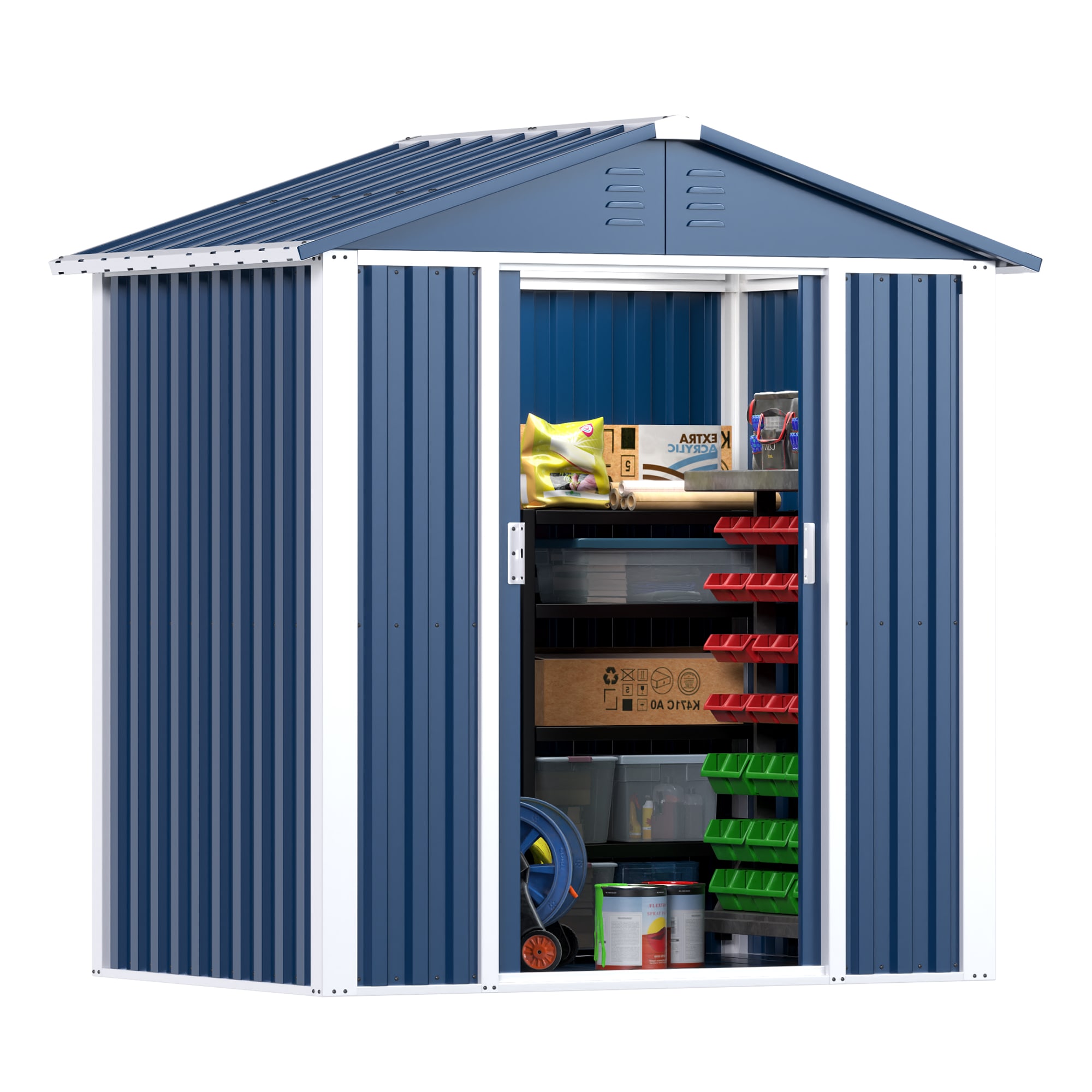 S664 Metal Sheds Outdoor Storage | FLEXIMOUNTS