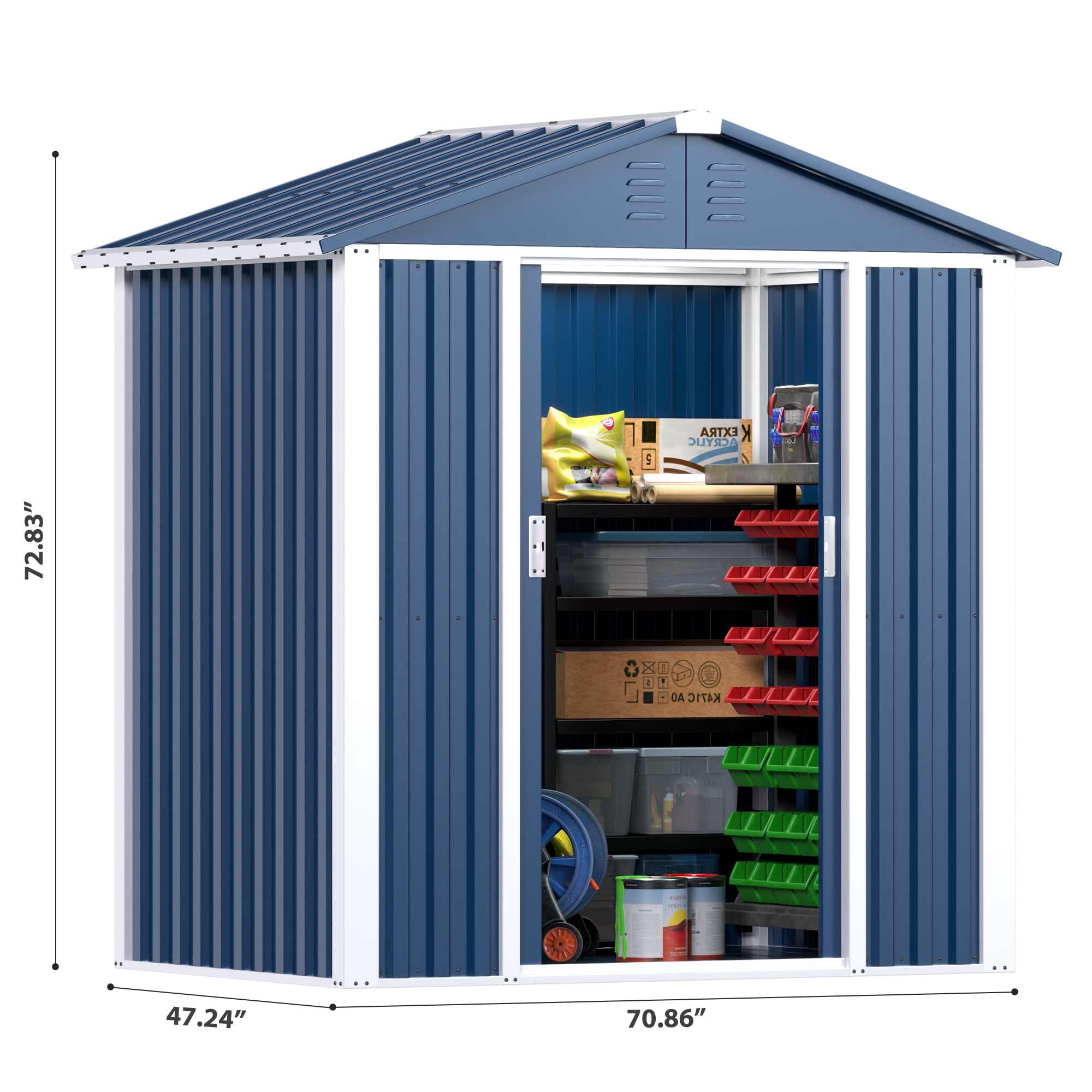 FLEXIMOUNTS Metal Sheds Outdoor Storage 6ft x 6ft