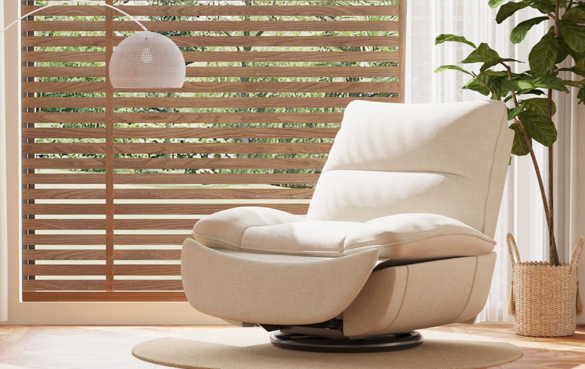 リクライニング×回転で快適度アップ！回転式リクライニングチェアの