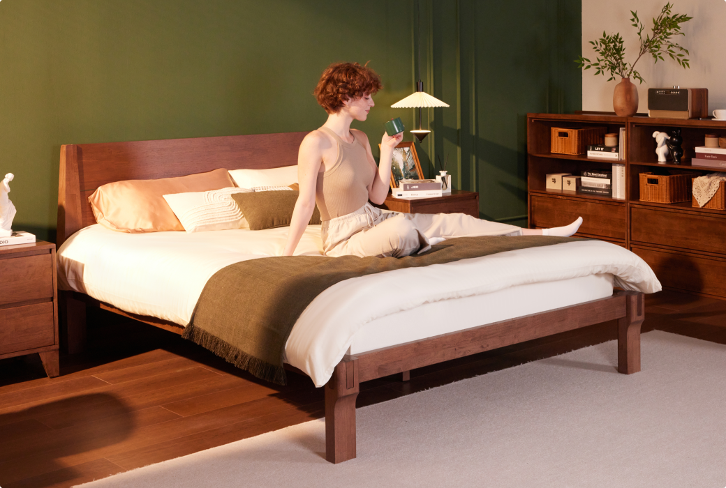 FlexiSpot Kana Japanese Joinery Bed | Simple Design, Quick Assembly
