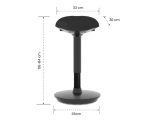 Kaiserkraft | Sgabello Da Lavoro | Regolabile In Altezza | Con Rotelle E Schienale Nero Altezza 580 770 Mm 90266580