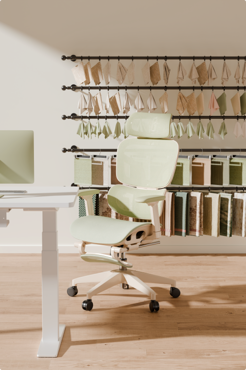 Chaise De Bureau Ergonomique En Maille Respirante - Gris, Design Moderne, 100x50x50cm