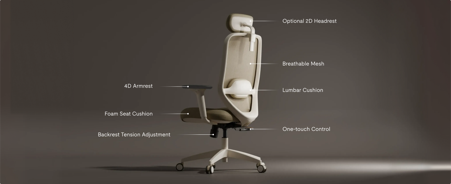 ergonomic chair C5 designed to fit your body and your home