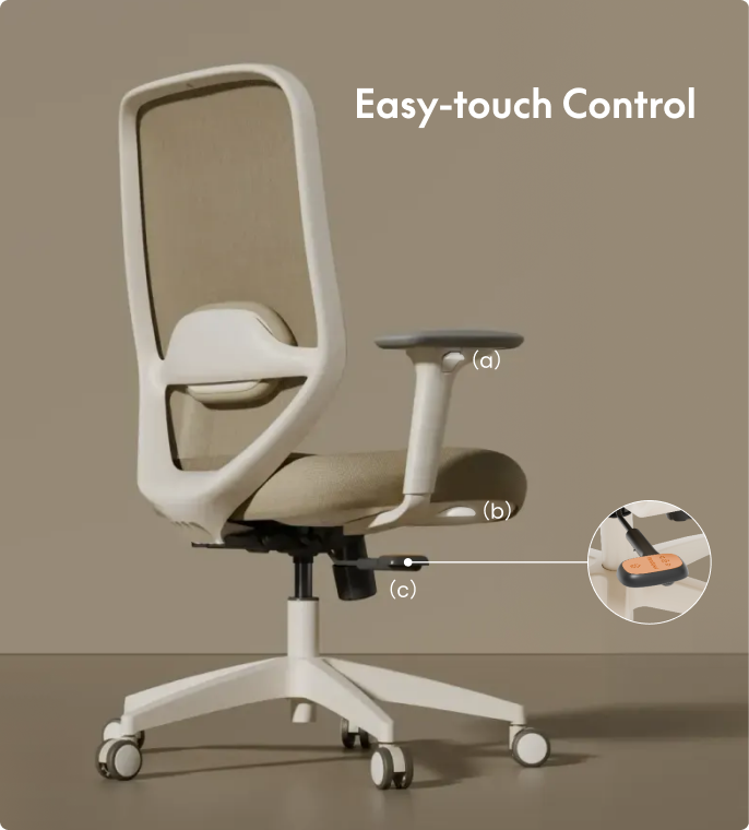 ergonomic chair C5 with easy-touch control