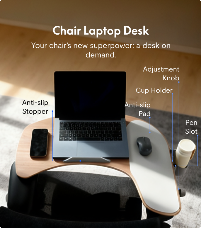 Multi-Functional Chair Laptop Desk丨FlexiSpot