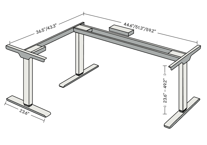 Lite L-Shaped Standing Desk E7L | FlexiSpot