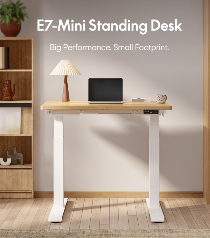 FlexiSpot Small Standing Desk | E7 Mini Sit Stand Desk for Closet