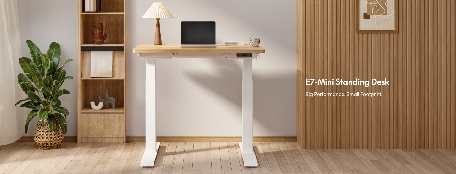 FlexiSpot Small Standing Desk | E7 Mini Sit Stand Desk for Closet