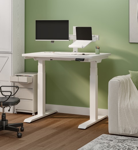 FlexiSpot Small Standing Desk | E7 Mini Sit Stand Desk for Closet