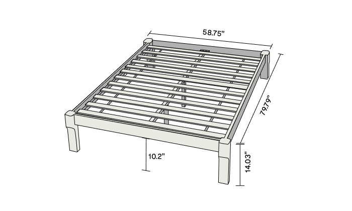 FlexiSpot Kana Japanese Joinery Bed with Headboard| Simple Design