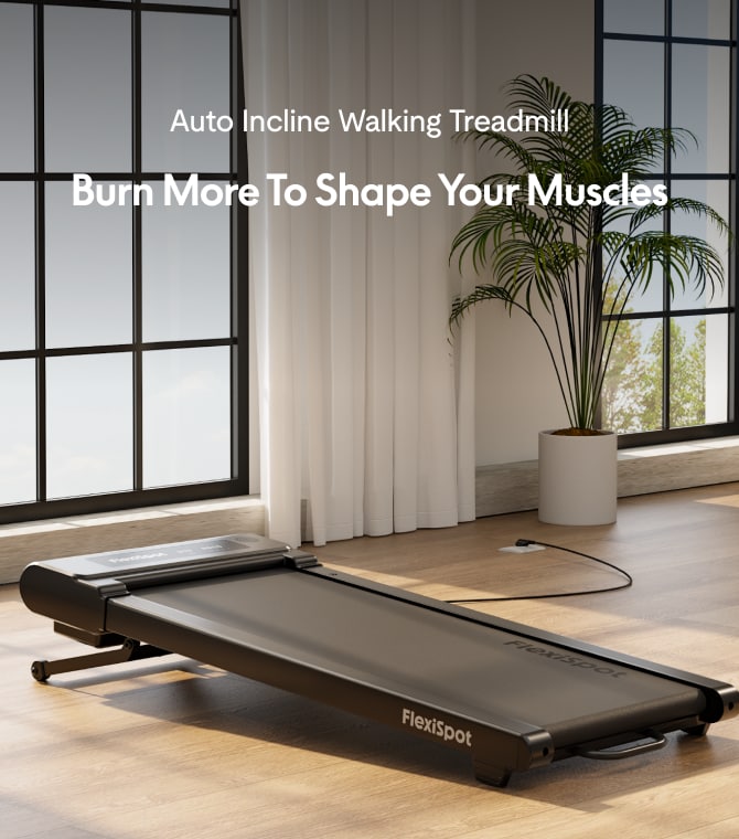 FlexiSpot WPM03 Treadmill 9-Level Incline, 275 lbs Capacity