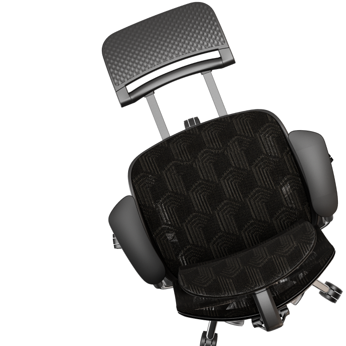 Ergonomic chair Apollo with retractable footrest