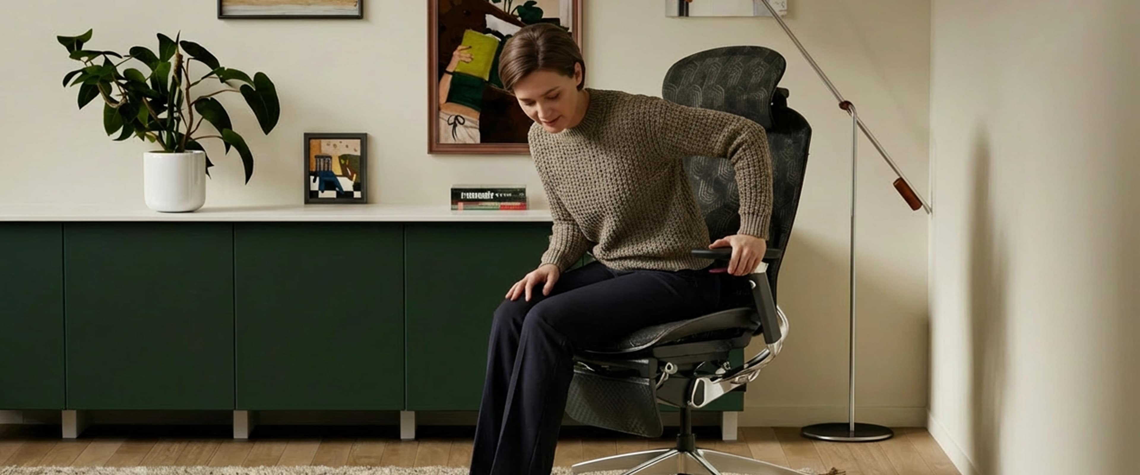 Ergonomic chair Apollo with easy-paddle control