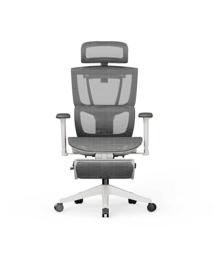 Vielseitig verstellbarer ergonomischer Stuhl mit geteilter Lordosenstütze