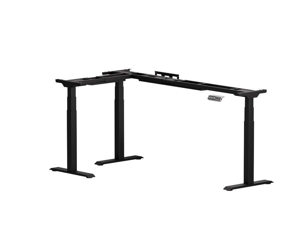 Höhenverstellbarer Eckschreibtisch E7L mit 3 Motoren