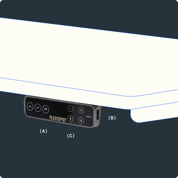 FLEXISPOT PS009 Multiprise sur Le Bureau avec 3 Prises et 2 Ports USB  Intégrés (Type A+C) et 2 Pinces de Montage, Cordon de 1,79m, Prise pour la