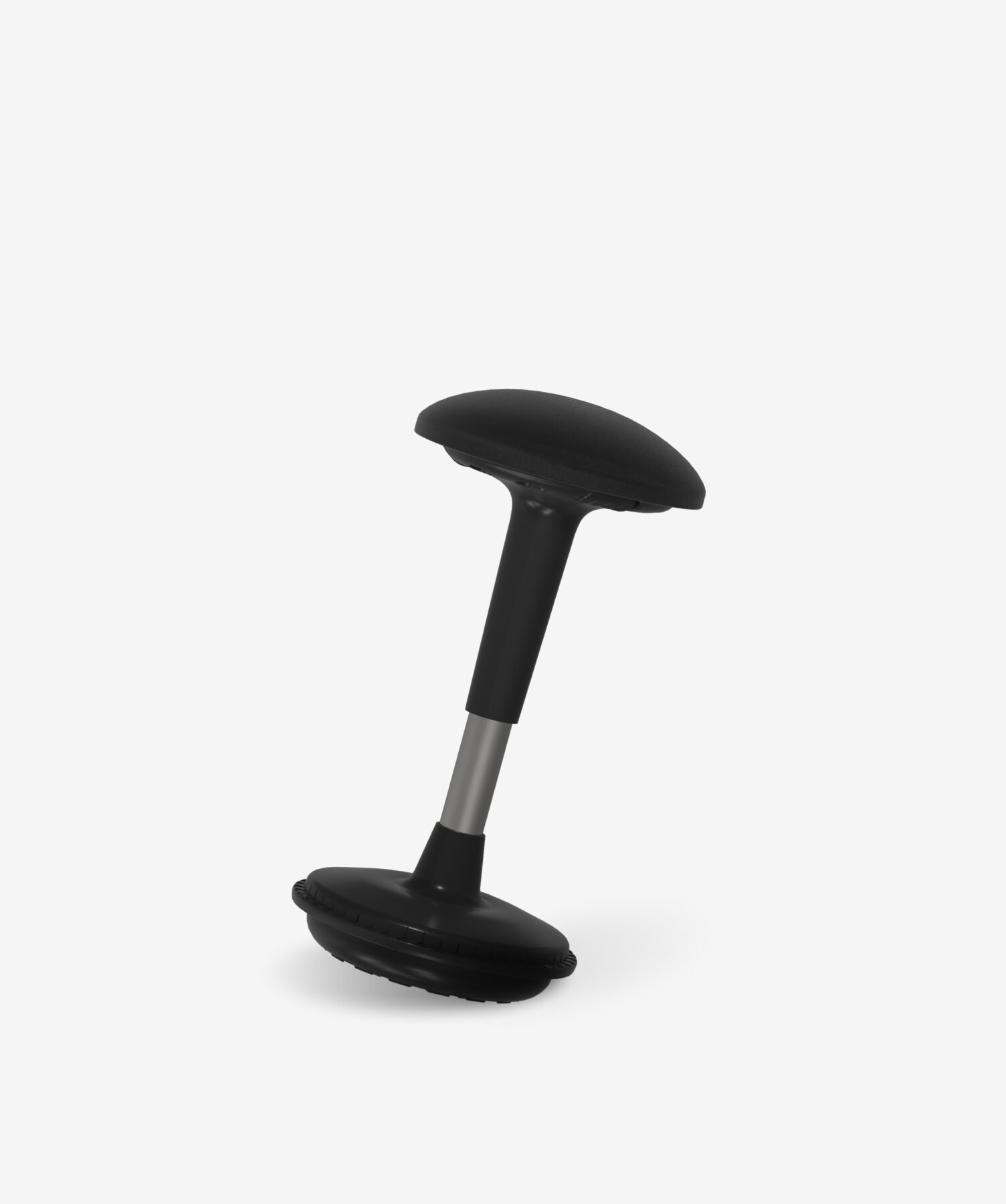 Sgabello Girevole Con 5 Ruote Display4top - Sedile Imbottito In Pelle PU, Altezza Regolabile 42-60 Cm