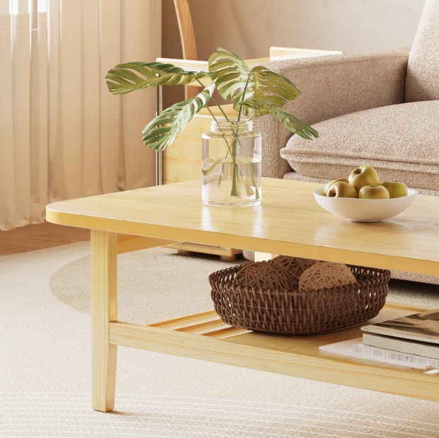 Pinewood Double-Decker Tea Table CT2 | FlexiSpot